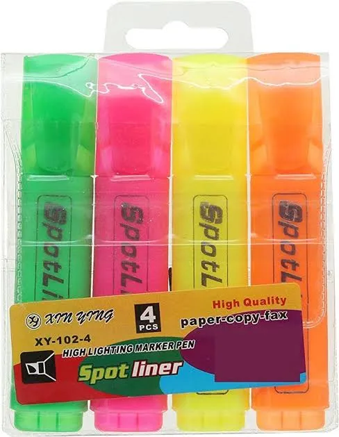 Highlighter 4pk Spot Liner YS-902-4 BYBYS